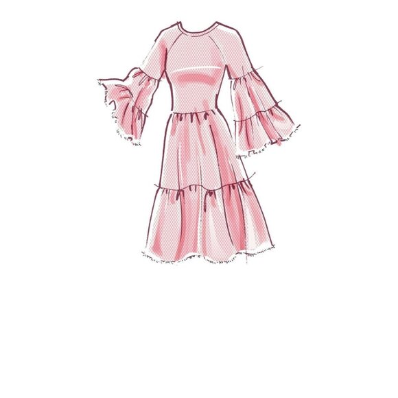 McCall's M8110 Misses 6 to 14 Tiered Dress Uncut Sewing Pattern New - Picture 5 of 9